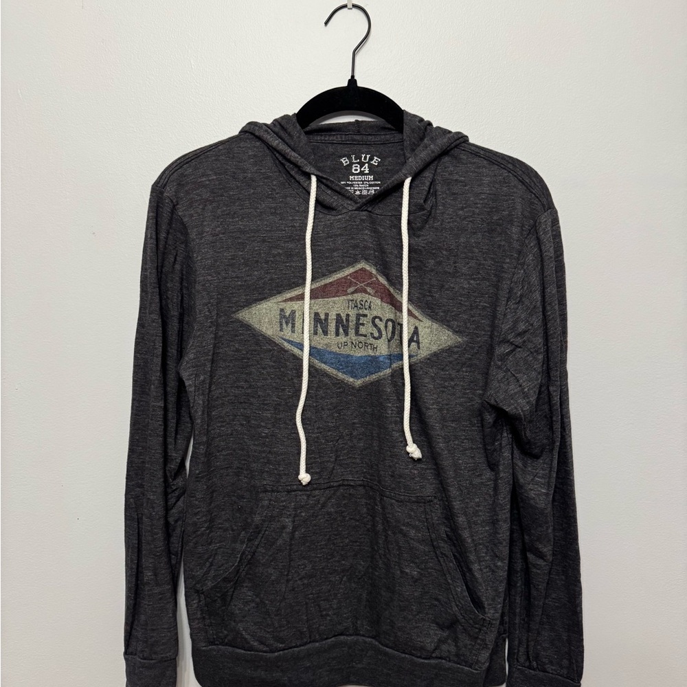 BLUE 48 GRAY MINNESOTA HOODIE